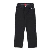Zwarte Wassing Streetwear Straight Jeans ES , Black , Heren