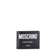 Opvouwbare Logo Portemonnee Moschino , Black , Heren