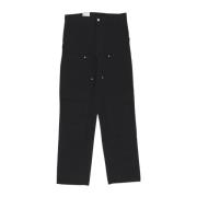 Dubbele Knie Pant Zwart Stijf Streetwear Carhartt Wip , Black , Heren