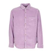 Paarse Roos Lange Mouwen Geweven Shirt Obey , Purple , Heren