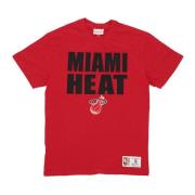 NBA Legendary Slub Tee Miami Heat Mitchell & Ness , Red , Heren
