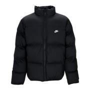 Club Puffer Jacket Zwart/Wit Nike , Black , Heren