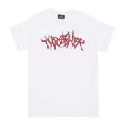 Wit Streetwear T-shirt Thrasher , White , Heren
