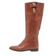 Pre-owned Leather boots Burberry Vintage , Brown , Dames