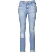 Blauwe Cropped Jeans met Destroyed Details MOS Mosh , Blue , Dames