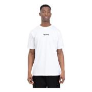 Grafische Print Wit T-shirt voor Mannen Disclaimer , White , Heren
