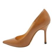 Pre-owned Leather heels Manolo Blahnik Pre-owned , Brown , Dames