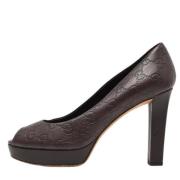 Pre-owned Leather heels Gucci Vintage , Brown , Dames