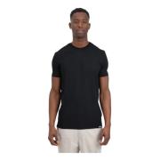 Zwarte Logo Patch T-shirt Dsquared2 , Black , Heren