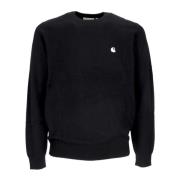 Zwart/Wax Madison Crewneck Sweater Carhartt Wip , Black , Heren