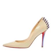 Pre-owned Leather heels Christian Louboutin Pre-owned , Beige , Dames