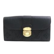 Pre-owned Leather wallets Louis Vuitton Vintage , Black , Dames