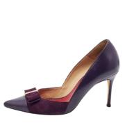 Pre-owned Leather heels Carolina Herrera Pre-owned , Purple , Dames