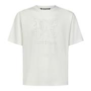 Witte T-shirts en Polos Palm Angels , White , Heren