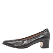 Pre-owned Leather heels Salvatore Ferragamo Pre-owned , Black , Dames