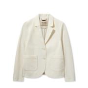 Charm Blazer Ecru Elegant Stijl MOS Mosh , Beige , Dames