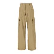 Wide Trousers Off White , Beige , Heren