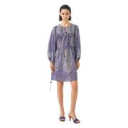 Print mini jurk Tajar Antik Batik , Blue , Dames
