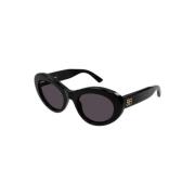 Zwarte Frame Grijze Lens Zonnebril Balenciaga , Black , Dames