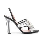 High Heel Sandals Moschino , Black , Dames