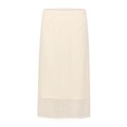 Midi Skirts Part Two , Beige , Dames