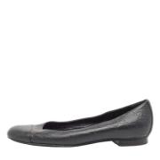 Pre-owned Leather flats Gucci Vintage , Black , Dames