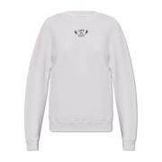 Sweatshirt met logo Off White , White , Dames