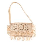 Gevlochten raffia baguette tas Rosanna Antik Batik , Beige , Dames