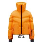 Oranje Fluorescerende Korte Donsjas Moncler , Orange , Dames