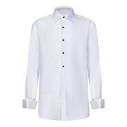 Wit Katoenen Franse Manchet Overhemd Brioni , White , Heren