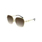 Mystery Frame Zonnebril Gucci , Yellow , Unisex