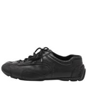 Pre-owned Leather sneakers Prada Vintage , Black , Dames