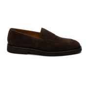 Bruine platte Mocassino Alder schoenen Doucal's , Brown , Heren