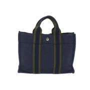 Pre-owned Cotton handbags Hermès Vintage , Blue , Dames
