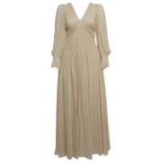 Pre-owned Silk dresses Stella McCartney Pre-owned , Beige , Dames