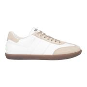 Casual Leren Sneakers Mastice/Bianco Tod's , Multicolor , Heren