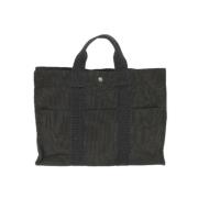 Pre-owned Nylon totes Hermès Vintage , Gray , Dames