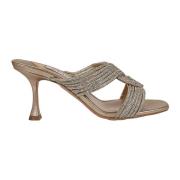 Flat Sandals Aquazzura , Gray , Dames