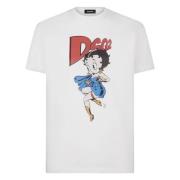 Betty Boop Iconische T-Shirt Dsquared2 , White , Heren