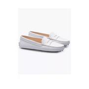 Witte Mocassins met Decoratieve Tab Tod's , White , Dames