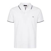 Pique Stretch Polo Shirt Fay , White , Heren