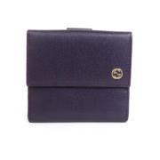 Pre-owned Leather wallets Gucci Vintage , Purple , Dames