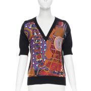 Pre-owned Silk tops Hermès Vintage , Black , Dames