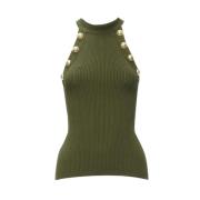 Pre-owned Fabric tops Balmain Pre-owned , Green , Dames