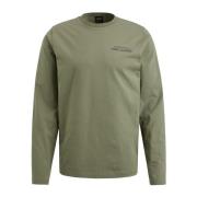 T-Shirt- PME L/S R-Neck Cotton Elastane Jersey PME Legend , Green , He...