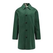 Single-Breasted Coats Burberry , Green , Heren