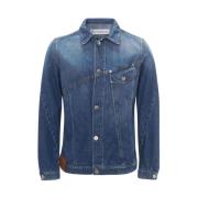 Blauwe Denim Geborduurd Logo Jack JW Anderson , Blue , Heren