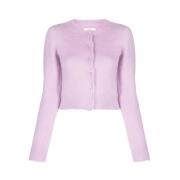 Lila Angora Trui Maison Margiela , Purple , Dames