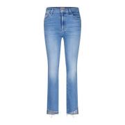 High-Waist Crop Jeans Insider Mother , Blue , Dames