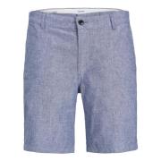 Slim Fit Chino Shorts met rits en knoop Jack & Jones , Blue , Heren